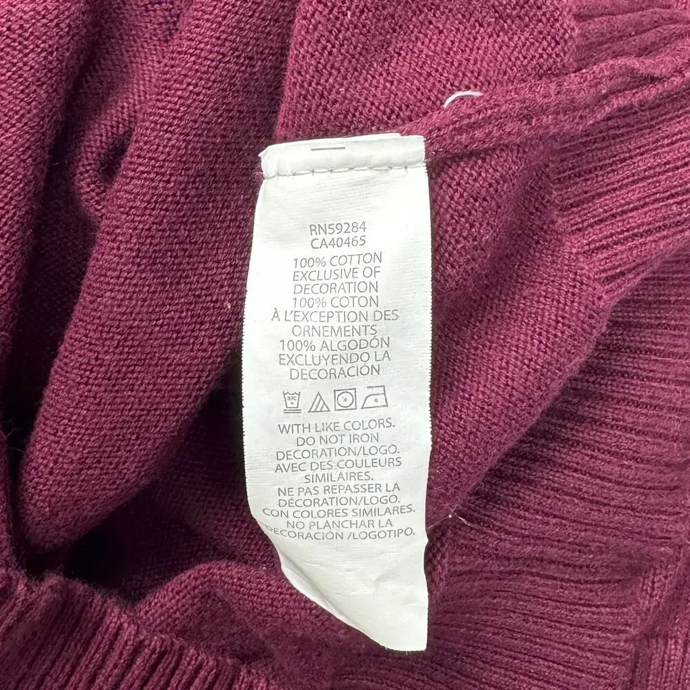 Childrens Place Girls Cardigan Sweater Size 5/6 Burgundy School Uniform Knit
